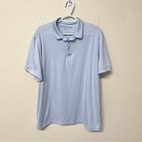 Mizzen+Main Light Blue Polo Shirt - Picture 1 of 7